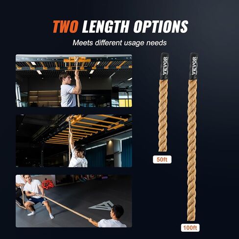 VEVOR Gym Climbing Rope, 1" Diameter Mutiple Length Gym Fitness Training Rope, Adult Training Rope, DIY Decorations for Home & Pets in Saudi Arabia