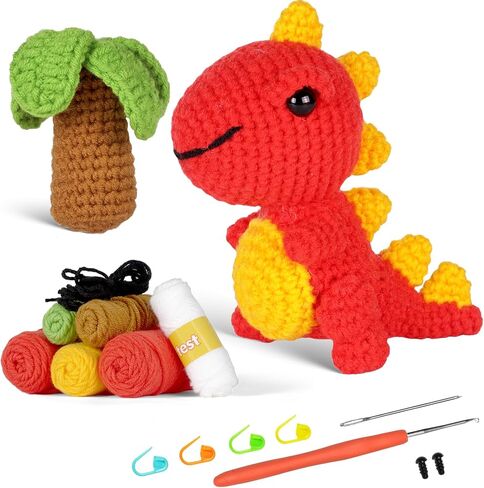 Myigo Crochet Kit للمبتدئين: Sailfish COMPLE CORCHET KIT مع دروس فيديو خطوة بخطوة لبداية الأطفال البالغة-هدية عيد ميلاد DIY للفتيات من 8 إلى 14 in Kuwait