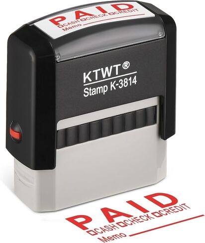 Emailed Self Inking Stamp, Refillable Stampers for Office - Business, Accounting, Bookkeeping, Coding, Legal, Notary, Work, Ordering, Inventory Stamps - Red Ink in Saudi Arabia