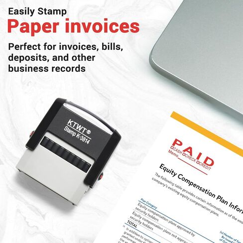 Emailed Self Inking Stamp, Refillable Stampers for Office - Business, Accounting, Bookkeeping, Coding, Legal, Notary, Work, Ordering, Inventory Stamps - Red Ink in Saudi Arabia