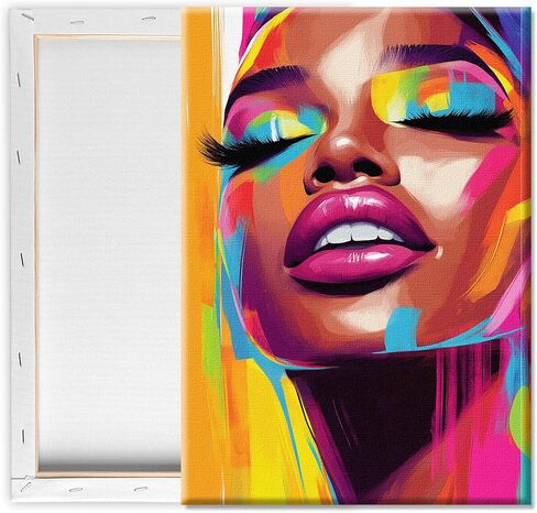 Pavemlo Framed Paint by Numbers Kit for Adults African Woman – 8x12inch Small Color by Numbers for Adults Canvas for Painting, Beginner-Friendly Art Kit, Perfect for Home Décor & Creative Gifts in Saudi Arabia