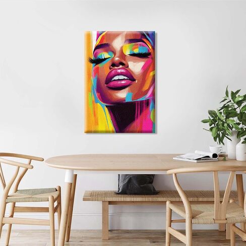 Pavemlo Framed Paint by Numbers Kit for Adults African Woman – 8x12inch Small Color by Numbers for Adults Canvas for Painting, Beginner-Friendly Art Kit, Perfect for Home Décor & Creative Gifts in Saudi Arabia