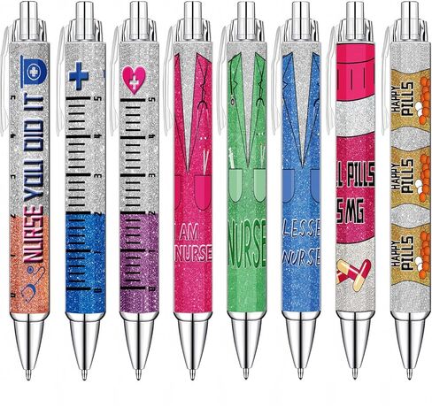 Idealmuzik 8 Teacher Pens,Gift for Teacher,Fun Cute Funny Best Pens Set,Teach Love Inspire Writing School Sayings Preschool Appreciation Gifts in Bulk in Saudi Arabia