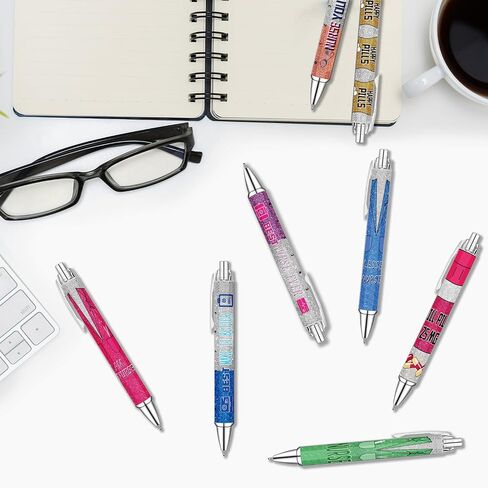 Idealmuzik 8 Teacher Pens,Gift for Teacher,Fun Cute Funny Best Pens Set,Teach Love Inspire Writing School Sayings Preschool Appreciation Gifts in Bulk in Saudi Arabia
