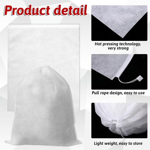 200Pcs Purse Dust Bags for Storage Drawstring Purse Covers Storage Bags for Dust and Storages 11in X 15in Breathable Non-woven Fabric Storages Pouch String Bag Travel Shoe Bag Handbag Covers in Saudi Arabia