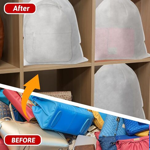 200Pcs Purse Dust Bags for Storage Drawstring Purse Covers Storage Bags for Dust and Storages 11in X 15in Breathable Non-woven Fabric Storages Pouch String Bag Travel Shoe Bag Handbag Covers in Saudi Arabia