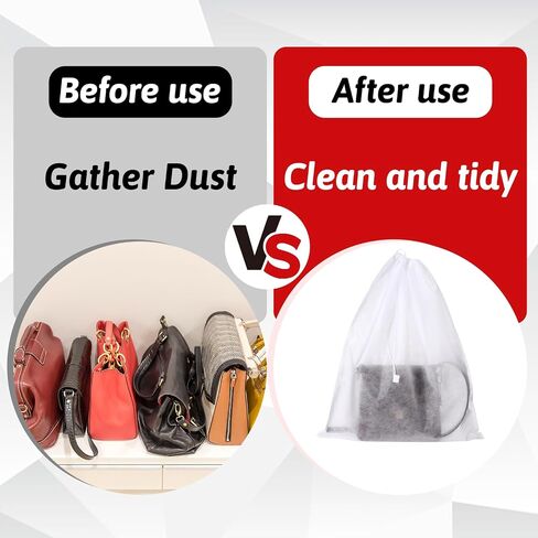 200Pcs Purse Dust Bags for Storage Drawstring Purse Covers Storage Bags for Dust and Storages 11in X 15in Breathable Non-woven Fabric Storages Pouch String Bag Travel Shoe Bag Handbag Covers in Saudi Arabia