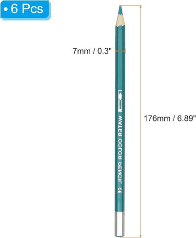 Patikil Watercolor Pencil ، 6pcs أقلام قابلة للذوبان في الماء للمزج ، والتلوين ، ورسم الرسم ، والرسم ، والأحمر الأرجواني in Kuwait