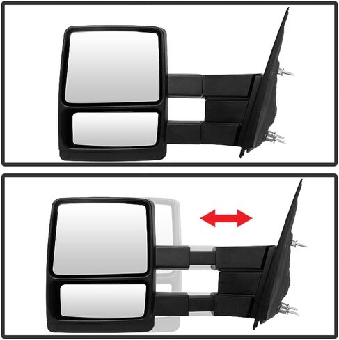 ACANII - For 2004-2014 Ford F150 Pickup Truck [w/o Power Heated] Manual Towing Telescoping View Side Mirrors Left+Right in Saudi Arabia