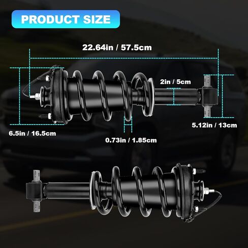 2PCS 84176631 STRUTS STRUTS ASSORBERBER ASSORBERABER مع مغناطيسي وتربيع متوافق مع 2015-2021 Cadillac Escalade Chevy Suburban Tahoe GMC Yukon XL Sierra 1500 استبدال# 84977478 23312167 in Kuwait