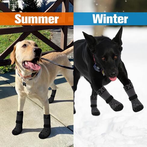 EXPAWLORER Dog Socks to Prevent Licking Paws, Dog Paw Protector with Strong Traction Control on Hardwood Floors Anti Slip, Dog Booties, Dog Shoes for Small Medium Large Senior Dogs in Saudi Arabia