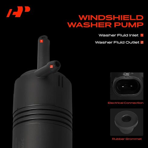 A-Premium Front Windshield Washer Pump Compatible with Chevrolet Impala 2006-2013, Impala Limited 2014-2016, Monte Carlo 2006-2007 & Buick LaCrosse, Lucerne, Allure & Cadillac DTS & Pontiac Grand Prix in Saudi Arabia