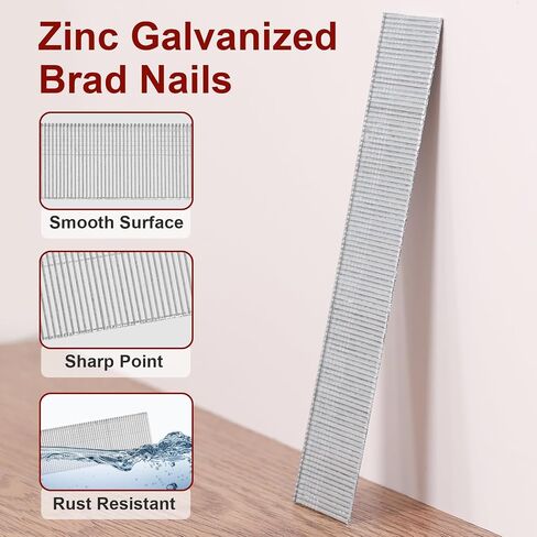 18 Gauge Brad Nails ، 6000 Counts 1 بوصة 18 Ga Brad Nails ، مسامير مجلفنة للمسدس الأظافر ، وإنهاء مسامير الأظافر للهواء المضغوط ، مسدس البراد الكهربائي. in Kuwait
