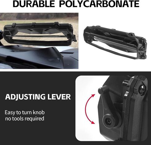 UTV Windshield VENT SELLING ROST ، 2PCS ANDRSCREEN PRESTILATION DEFORS DEFOG EXPECORIES لمرض الزجاج الأمامي المصنوع من البولي كربونات مطلي ، متوافق مع CAN AM MAVERICK X3 in Kuwait