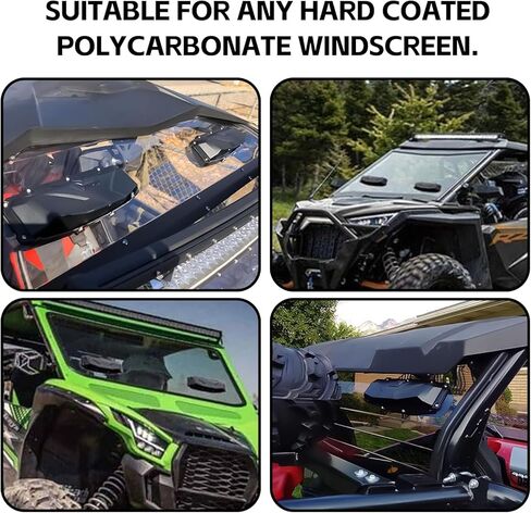 UTV Windshield VENT SELLING ROST ، 2PCS ANDRSCREEN PRESTILATION DEFORS DEFOG EXPECORIES لمرض الزجاج الأمامي المصنوع من البولي كربونات مطلي ، متوافق مع CAN AM MAVERICK X3 in Kuwait