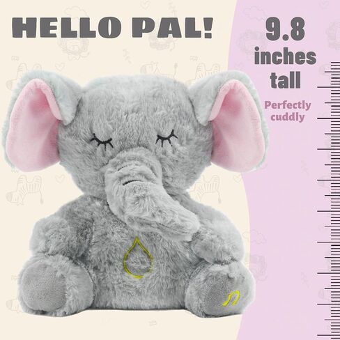 Breathing Stuffed Animal, Mush Plushies for Anxiety and Sleep, Breathing Plush, Four Gear Adjustment, Volume Control, Rhythmic Breathing Motion with Music Lights, for Newborns 0+ Months in Kuwait