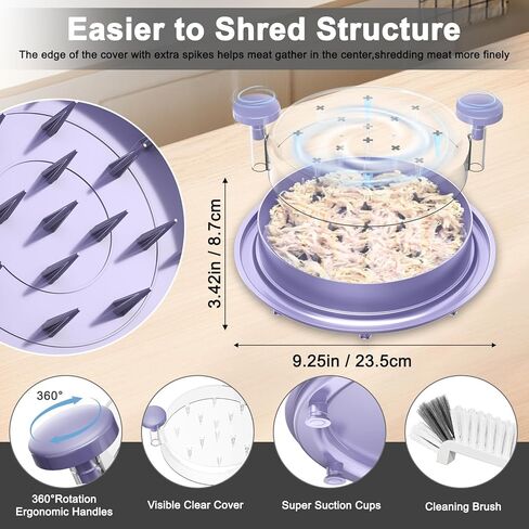 أداة Chicken Shredder تويست أجسام اللحم الكبيرة لثدي الدجاج ، وأدوات المطبخ المرئية آلة طاحونة مع الفرشاة ، ومكافحة القطع المريحة ذات الغسالة الصلاحية ، ب. in Kuwait