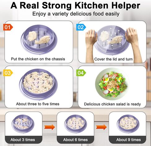 أداة Chicken Shredder تويست أجسام اللحم الكبيرة لثدي الدجاج ، وأدوات المطبخ المرئية آلة طاحونة مع الفرشاة ، ومكافحة القطع المريحة ذات الغسالة الصلاحية ، ب. in Kuwait