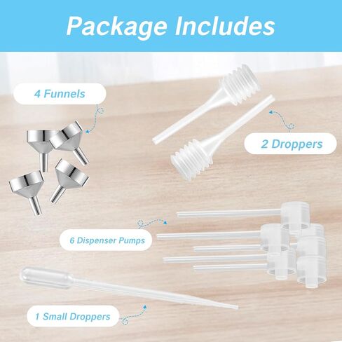 13Pcs Perfume Dispenser Tool - Replacement Pump, Funnel, Pipettes & Dropper for Travel Refillable Atomizer Bottle in Saudi Arabia