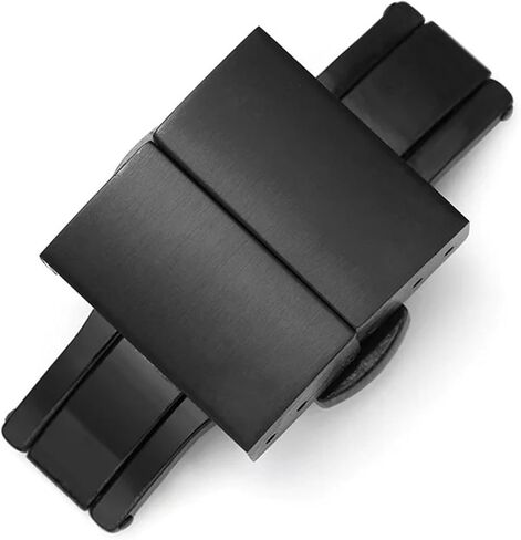 16/18/20/22MM 316L الفولاذ المقاوم للصدأ الفولاذ المقاوم المقاوم للصدأ مشبك الدعازي مزدوج الضاحية لحزام الجلود المعدني القابل للطي المشبك الخلفي in Kuwait