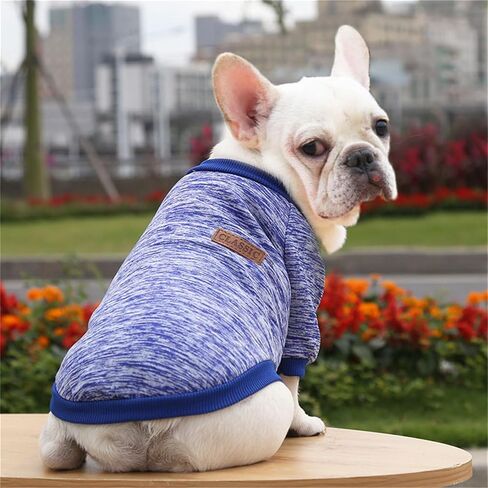 Dog Sweaters for Small/Medium/Large Dogs Stylish Cat Sweater Warm Pet Apparel for Spring/Fall/Winter(Grey, XL) in Saudi Arabia
