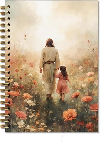 DOFQZ Jesus Leaves The 99 Sheep Christian Bible Religious Inspirational Spiral Notebook Journal,Christian Jesus Church Prayer Notebook Gift for Women Girls, 5.5 x 8.3 Inches in Kuwait