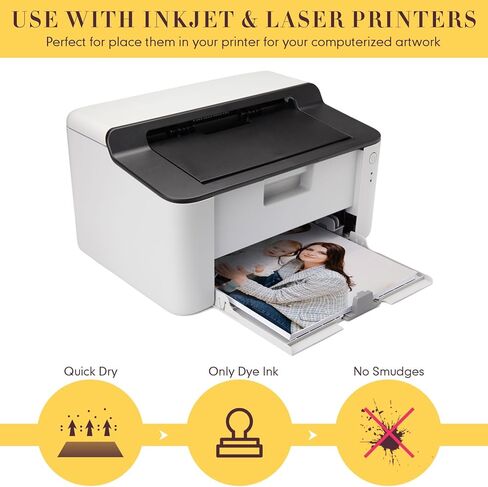 800 Sheets Double Sided Photo Paper 54 Lbs 9.5mil 200gsm Unit for Printer Glossy for Inkjet Printing Making Greeting Card Printing (4 x 6 Inch) in Kuwait