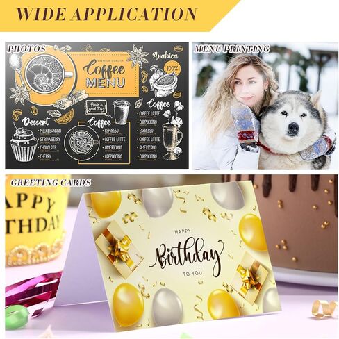 800 Sheets Double Sided Photo Paper 54 Lbs 9.5mil 200gsm Unit for Printer Glossy for Inkjet Printing Making Greeting Card Printing (4 x 6 Inch) in Kuwait