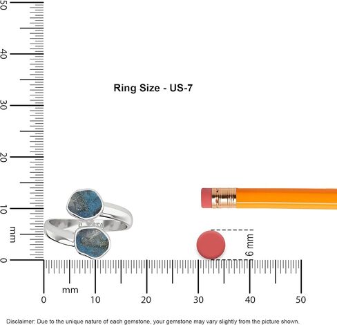 Natural Raw/Rough Labradorite 2 Stone Size Adjustable Stackable Twister Ring for Women in Sterling Silver, November Birthstone Jewelry Gifts for Her (Bezel-Set) in Saudi Arabia
