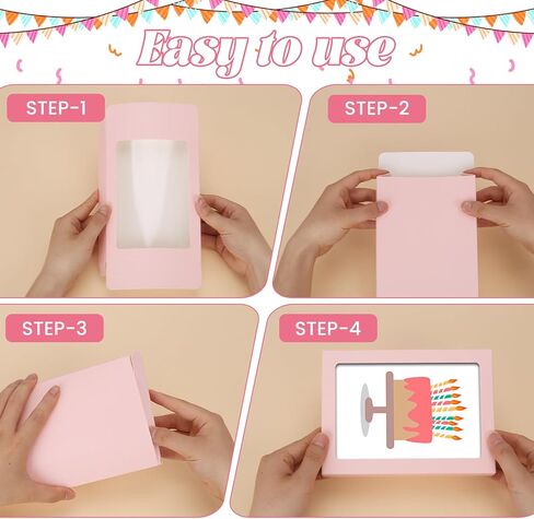 60 Pcs Greeting Card Storage Box,5.39 x 7.36 x 1 Inch Greeting Card Boxes Kraft Paper Box with PVC Transparent Window Bulk Frame Photo Storage Case (Kraft, 5.39 x 7.36 x 1 Inch) in Kuwait