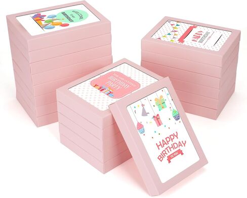 60 Pcs Greeting Card Storage Box,5.39 x 7.36 x 1 Inch Greeting Card Boxes Kraft Paper Box with PVC Transparent Window Bulk Frame Photo Storage Case (Kraft, 5.39 x 7.36 x 1 Inch) in Kuwait