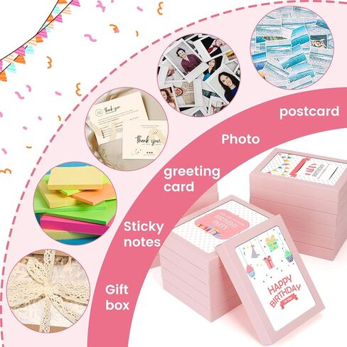 60 Pcs Greeting Card Storage Box,5.39 x 7.36 x 1 Inch Greeting Card Boxes Kraft Paper Box with PVC Transparent Window Bulk Frame Photo Storage Case (Kraft, 5.39 x 7.36 x 1 Inch) in Kuwait