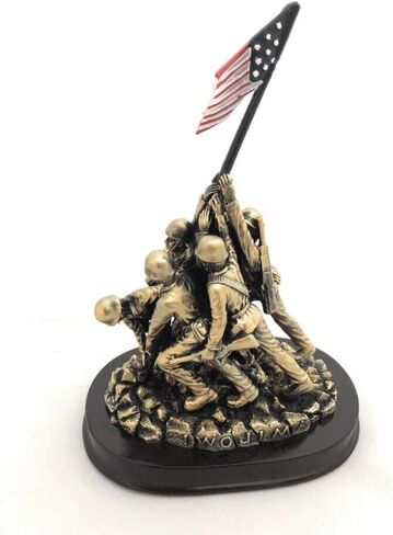 دي سي التذكارية في سلاح مشاة البحرية الأمريكية Iwo Jima تمثال - 6 "تمثال تذكاري للحرب العسكرية من راتنجات الذهب - الولايات المتحدة مشاة البحرية ، هدية مخضرمة ، ديكور وطني ومكتب in Saudi Arabia