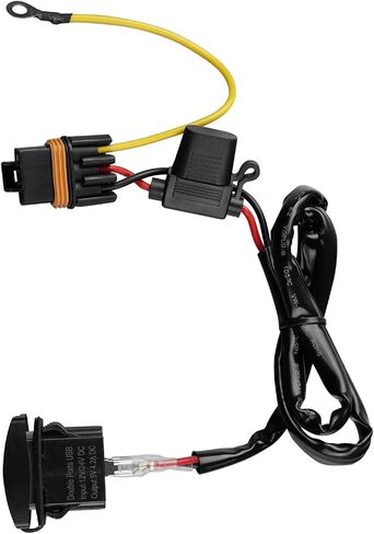 شحن سريع شحنة USB 4.2A شاحن ، 18AWG 12V/24V نمط مفتاح الروك مع موصل قابس شريط الطاقة النبضة ، تناسب Polaris RZR Ranger General Pulse Bar in Saudi Arabia