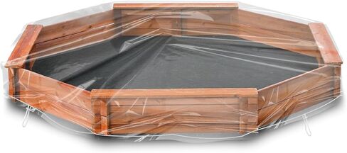 Octagon Sandbox Cover, Outdoor Garden Outdoor Octagon Sand Box Cover, Waterproof, Windproof and Dustproof, (Frosted,84" X 78" X 9") in Saudi Arabia