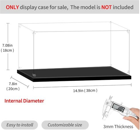 Display Case for Three Lego 1:24 Scale Cars 77242 77243 77244 77245 77246 77247 77248 77249 77250 77251, 11x8.7x3.9inch (28x22x10cm), It can Hold Three Cars in Saudi Arabia
