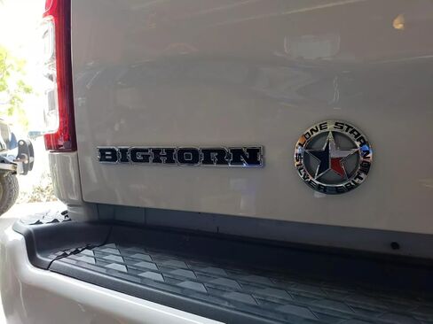 Pair Set Lone Star Silver Edition Texas Metal Badge Emblem Nameplate Universal Stick On Fits Car Auto Truck Pickup (Silver Black) in Kuwait