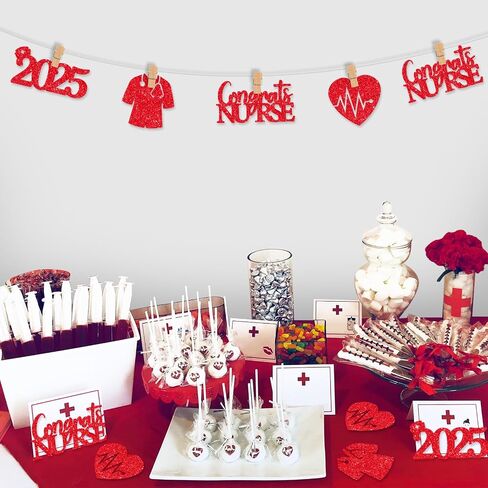 Jollyboom Dentist Graduation Decorations, 24pcs Dentist Graduation Party Tags Congrats Dentist Class of 2025 Gold Glitter Cutouts Tags for Dentist Graduation Party Favors in Saudi Arabia