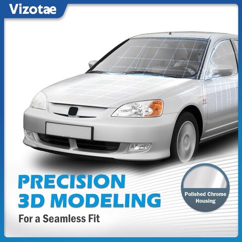 Headlights Assembly for 2001-2003 Honda Civic 2/4Door Halogen Headlamp Replacement, High/Low Beam W/Bulbs, Driver & Passenger Side in Kuwait