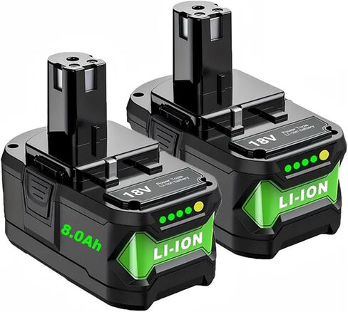 Upgraded 3.8Ah P102 Replacement for Ryobi 18V Battery and Charger Combo Lithium ion Compatible with Ryobi 18V ONE + Battery P108 P103 P104 P105 P107 P109 P122 Cordless Power Tools & Charger P117 P118 in Kuwait