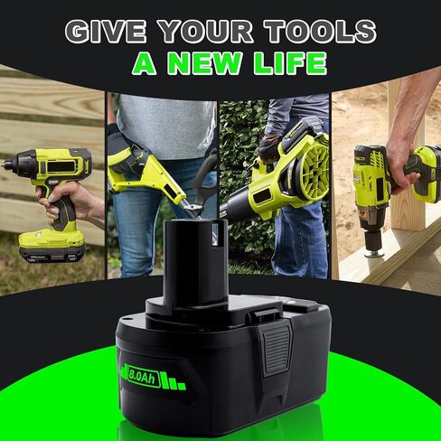 Upgraded 3.8Ah P102 Replacement for Ryobi 18V Battery and Charger Combo Lithium ion Compatible with Ryobi 18V ONE + Battery P108 P103 P104 P105 P107 P109 P122 Cordless Power Tools & Charger P117 P118 in Kuwait