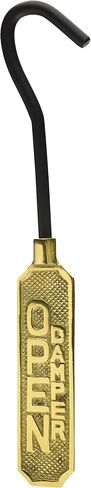 Upper Deck Solid Brass Metal Open/Closed Fireplace Damper Sign Hanging Flue Pull Hook in Saudi Arabia