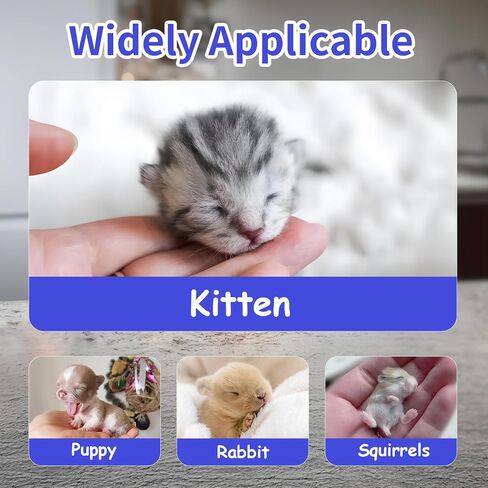 Pet Nursing Bottle for Newborn Animals,Kitten Bottle Feeding Kit Silicone Nipple for Kittens Puppys Rabbits Squirrel(Yellow) in Saudi Arabia