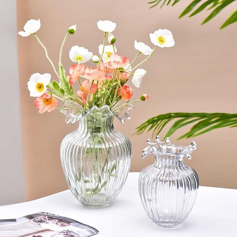 DERZHAVA-Handmade Artisanal Glass Vase – Unique Wave Design, Elegant Blue Home Decor, for Housewarming, Wedding, or Modern Interior Décor (10.2" H) in Saudi Arabia