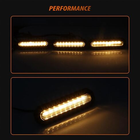 Adiil 3PCS Grill Lights Clear LED Front Bumper Light Hood Grill Led Warning Lamps Accessories For Ford Bronco 2/4 Doors 2021-2023 (Not For Sport Version) in Saudi Arabia