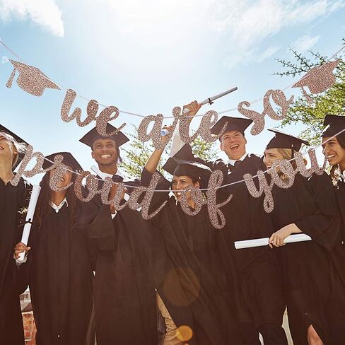 2025 Graduation Banner Party Decorations Blue We are So Proud of You Congratulations Banner for High School College Graduation Party Decorations 2025 Blue in Saudi Arabia