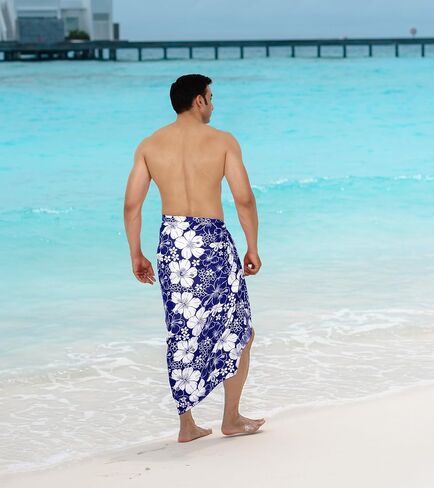 HAPPY BAY Men's Pareo Wrap Beach Bath Swim Sarong in Saudi Arabia