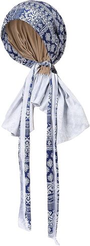 جارسيرا كوتون مبطنة قبل أن يرتبت قبل الرأس من المجموعة الطويلة الطويلة غطاء المجموعة CEMO CAPLEAL للنساء رجال عمامة زرقاء in Kuwait