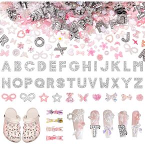 Junk Case Charms, A-Z Alphabet Letters Junk Case Kit, Junk Phone Case Charm, Pink Assorted Slime Charms Bulk Letter Charms for DIY Necklace Bracelets Jewelry Making Scrapbooking Crafts in Kuwait