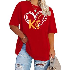النساء بالإضافة إلى حجم القمصان كرة القدم يوم Tirt قميص غير رسمي أمي أمي Tees القصيرة الأكمام قمم الجدة (2-5x) in Kuwait